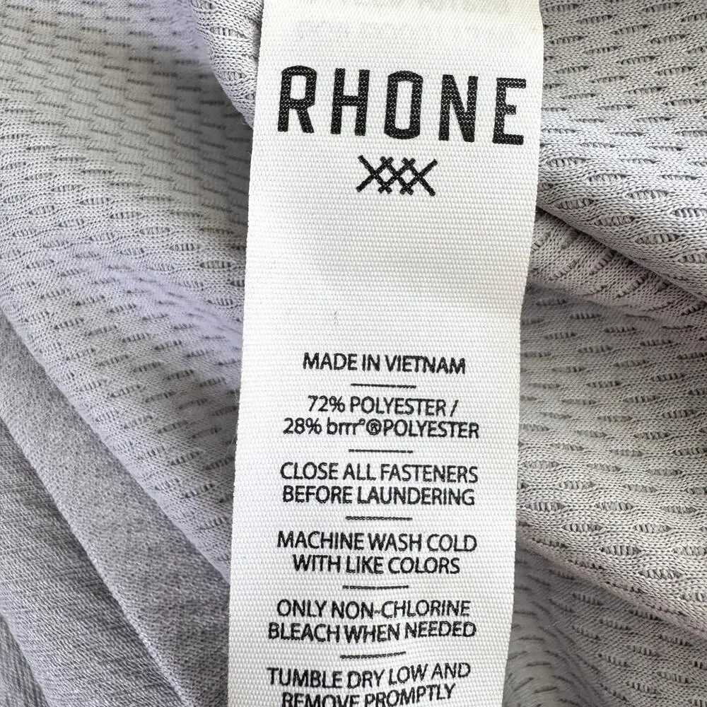 Rhone Men Clubhouse Pullover Sweater Top Sz L Lightweight H&W South Central Gray